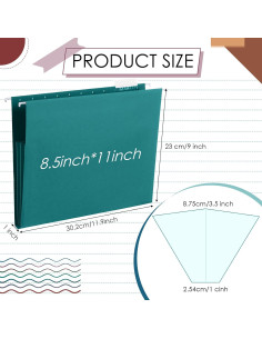 Carpetas Colgantes Yaomiao 24 Piezas Tamaño Carta Oscuro 2