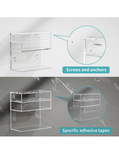 Soporte para Marcadores de Pizarra Blanca HIIMIEI Acrílico 2 Niveles