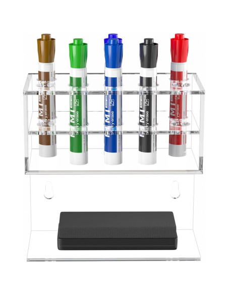 Soporte para Marcadores de Pizarra Blanca HIIMIEI Acrílico 2 Niveles