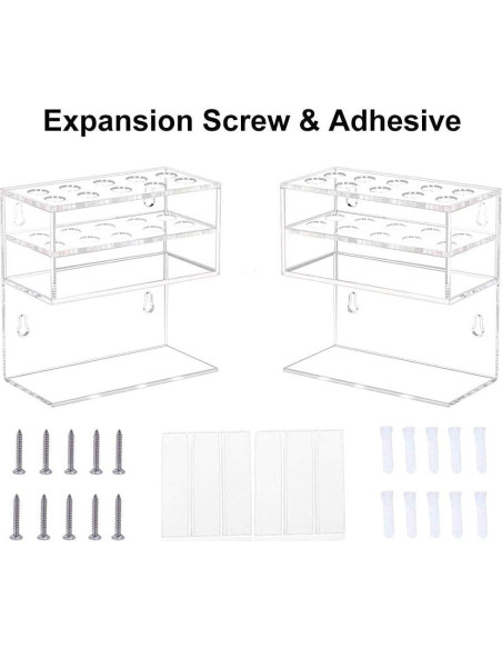 Soporte para Marcadores de Pizarra Blanca HIIMIEI Acrílico 2 Niveles