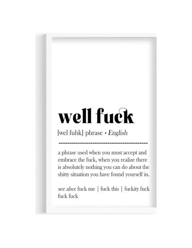 Póster decorativo minimalista Fuck YoungGift 27,94x43,18 cm