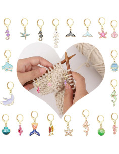 Marcadores de Puntos de Ganchillo Julie Wang 20 Piezas Esmalte 2