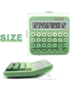 Calculadora Estándar 12 Dígitos UPIHO Verde Gradiente 2