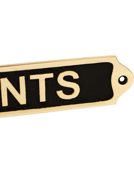 Placa de Puerta de Latón Sam Star 23x5 cm DIY Caballeros