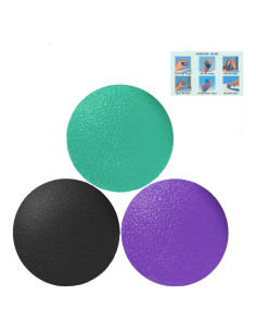 Paquete de 3 Pelotas Antiestrés RIDEHILL para Mano