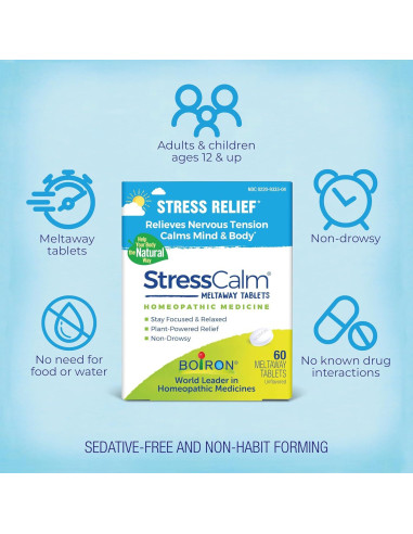Boiron StressCalm 60 tabletas disolventes para estrés