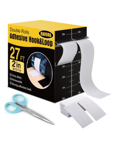 Cinta de Gancho y Bucle Navona 27 pies x 5,08 cm Blanca