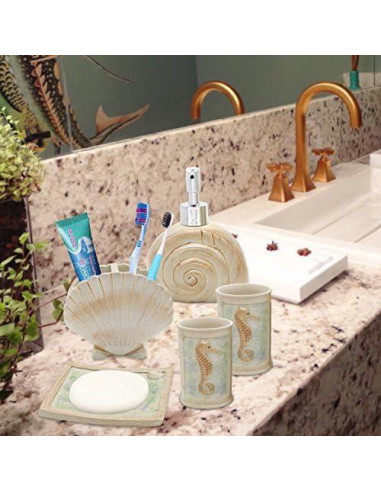 Conjunto de Accesorios de Baño HotSan 5 Piezas Resina