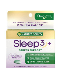 Suplemento Melatonina Nature's Bounty Sleep3 10mg 28 Tabletas