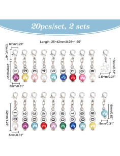 Marcadores de Puntos NBEADS 40 Pcs con Cierres de Langosta 2