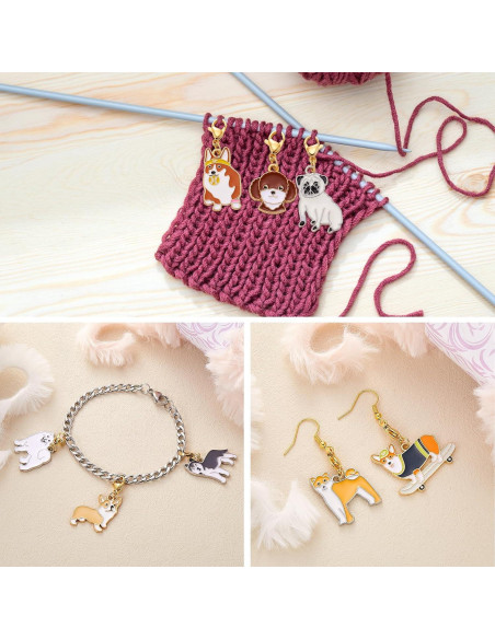 16 Piezas Marcadores de Puntos Ganchillo BEEFLYING Perro