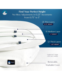 Almohada Ajustable Bluewave Bedding Versalayer 61x40.6 cm 2