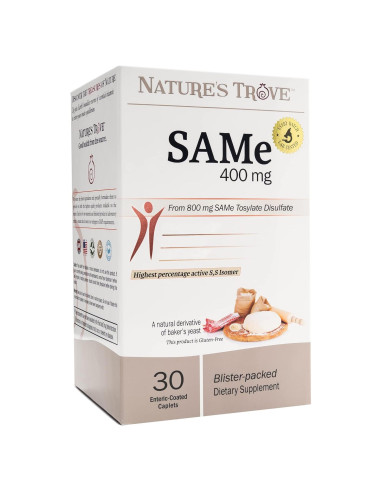 Suplemento SAM-e Nature's Trove 400mg 30 Tabletas Veganas