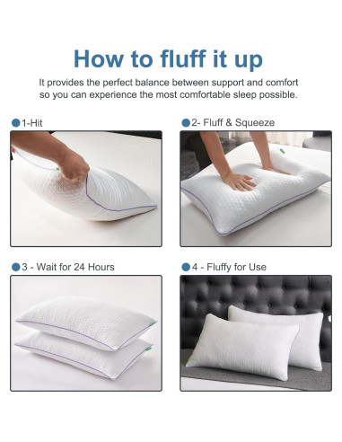 Juego de 2 Almohadas Queen Favorland Espuma Viscoelástica