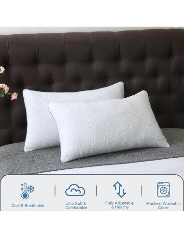 Juego de 2 Almohadas Queen Favorland Espuma Viscoelástica