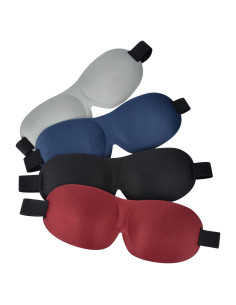 4 Pcs Máscaras de Sueño 3D AccEncyc Antifaz Lavable