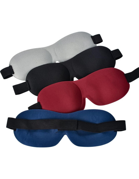 4 Pcs Máscaras de Sueño 3D AccEncyc Antifaz Lavable