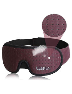 Máscara de Ojos 3D LEEKEN para Dormir - Bloqueo Total de Luz