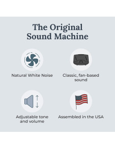 Máquina de Ruido Blanco Yogasleep Dohm Classic Negro 15x15cm 2
