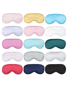 15 Máscaras de Sueño SDMOER Multicolor Ajustables 100% Blackout