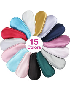 15 Máscaras de Sueño SDMOER Multicolor Ajustables 100% Blackout 2