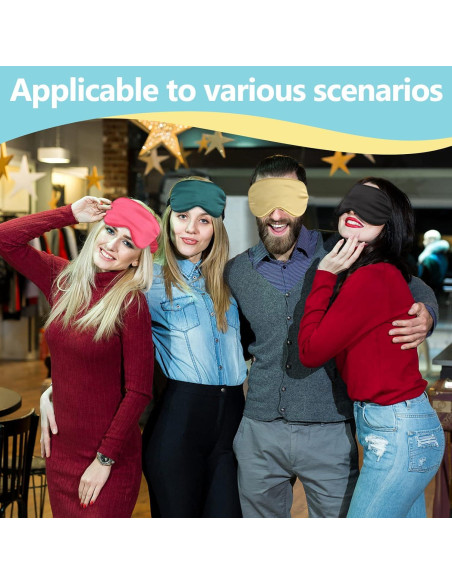 15 Máscaras de Sueño SDMOER Multicolor Ajustables 100% Blackout