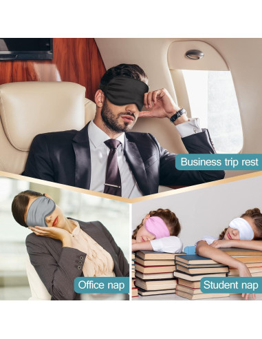 15 Máscaras de Sueño SDMOER Multicolor Ajustables 100% Blackout