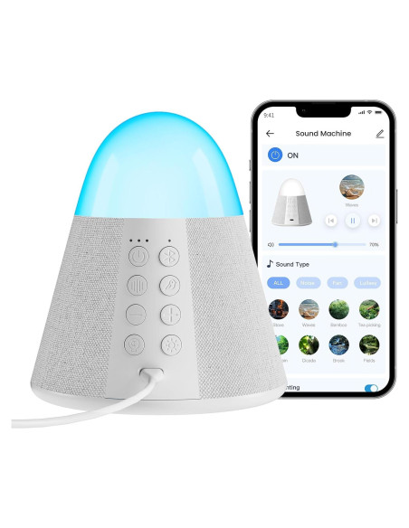 Máquina de Sonido PopoIron con 54 Sonidos y Luz Nocturna