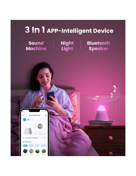 Máquina de Sonido PopoIron con 54 Sonidos y Luz Nocturna