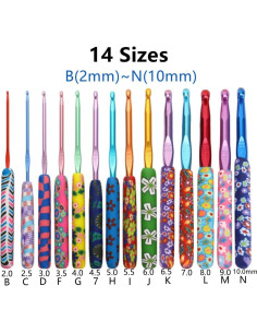 Juego de Ganchillos CFTfabMS 31 Piezas 2mm a 10mm Multicolor 2