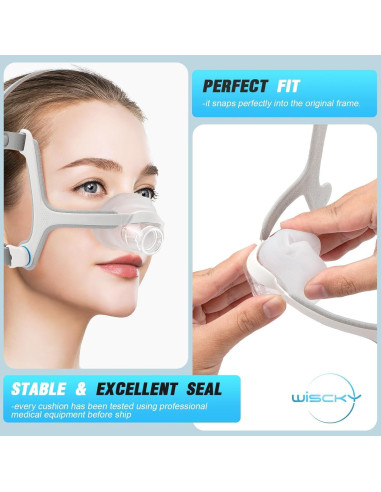 2 Almohadillas Nasales Reemplazo Timok AirFit N20 Mediano