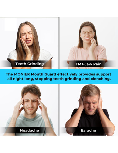 Protector Bucal Nocturno MONIER para Rechinar Dientes - 4 Unidades