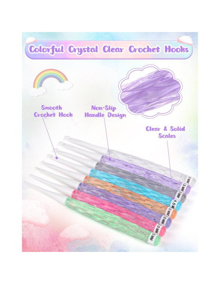 Juego de Ganchillos Coopay 8 Piezas 2.5mm a 6mm Ergonómicos Juego de Ganchillos Coopay 8 Piezas 2.5mm a 6mm Ergonómicos