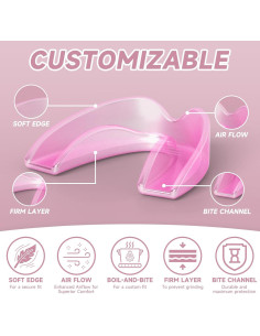 Paquete de 4 Protectores Bucales Mictaning Rosa para Niños 2