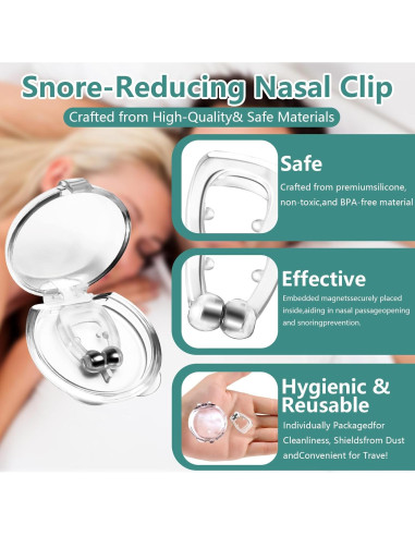 Dispositivo Antisnoring GEHORDEN 12 Clips de Nariz Silicona