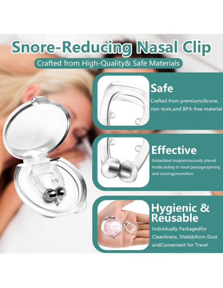 Dispositivo Antisnoring GEHORDEN 12 Clips de Nariz Silicona
