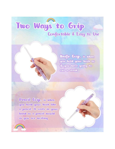 Juego de Ganchillos Coopay 8 Piezas 2.5mm a 6mm Ergonómicos