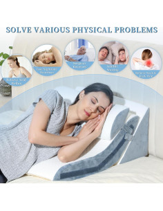 Almohada Cuña Ajustable 3PCS FSCGIFE Espuma Viscoelástica 2