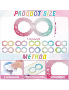 Etiquetas Sensoriales Crtiin 50 Piezas Alivio Estrés Adulto 2