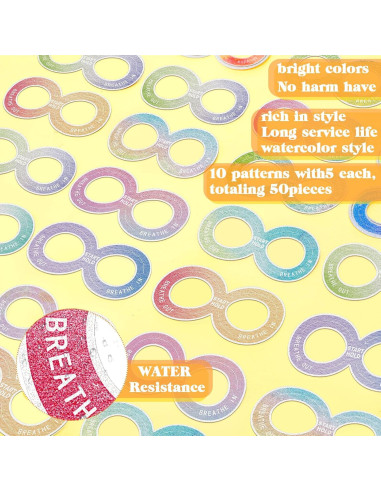 Etiquetas Sensoriales Crtiin 50 Piezas Alivio Estrés Adulto