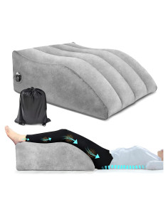 Almohada Inflable de Cuña LuxoCare para Piernas - Gris