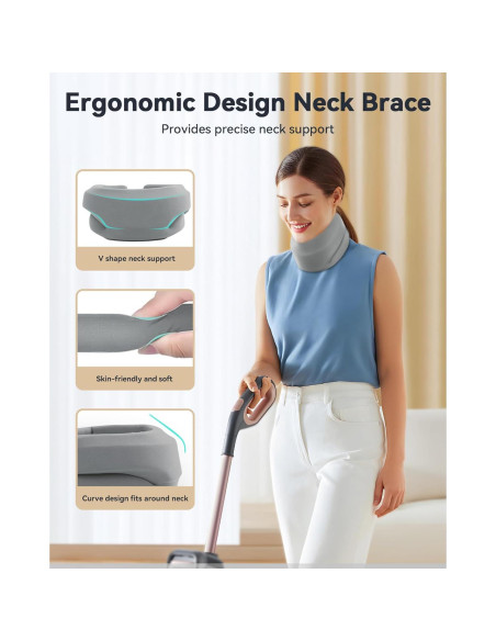 Collar Cervical BETOVIN Mediana 32-40 cm Soporte Cuello Gris