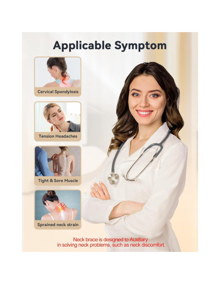 Collar Cervical BETOVIN Mediana 32-40 cm Soporte Cuello Gris