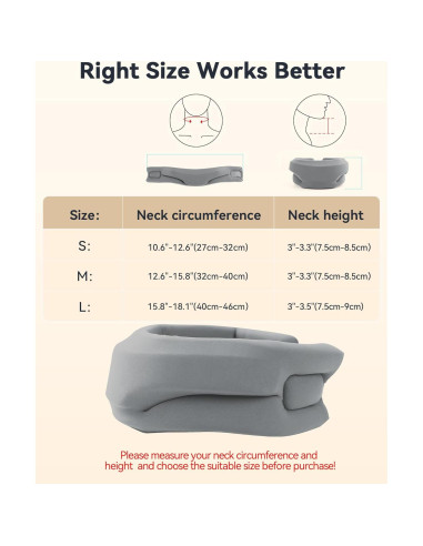 Collar Cervical BETOVIN Mediana 32-40 cm Soporte Cuello Gris