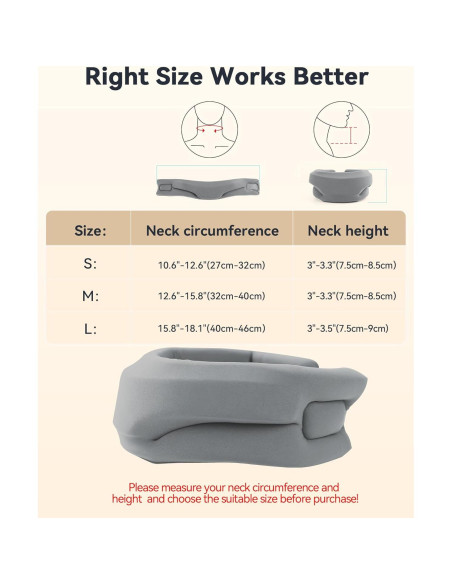 Collar Cervical BETOVIN Mediana 32-40 cm Soporte Cuello Gris