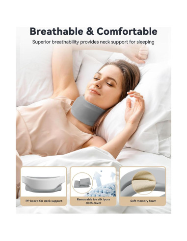 Collar Cervical BETOVIN Mediana 32-40 cm Soporte Cuello Gris