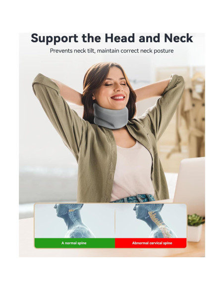 Collar Cervical BETOVIN Mediana 32-40 cm Soporte Cuello Gris