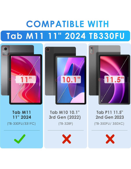 Funda de Silicona DETUOSI para Lenovo Tab M11 11" Azul