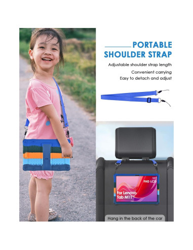 Funda de Silicona DETUOSI para Lenovo Tab M11 11" Azul