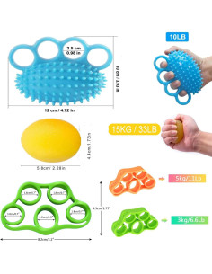 Pelotas de Ejercicio Terapéuticas Qihengzhijia Set de 4 2